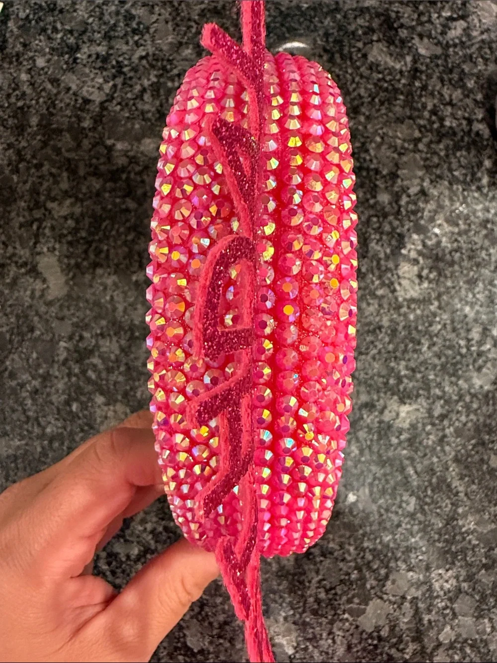 Hand made Sparkle Pink Glitter Rhinestone 